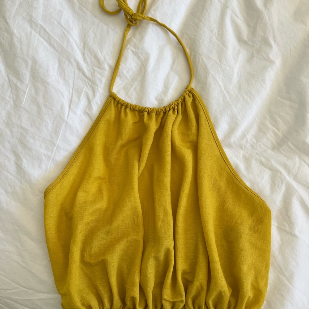 Zara yellow halter